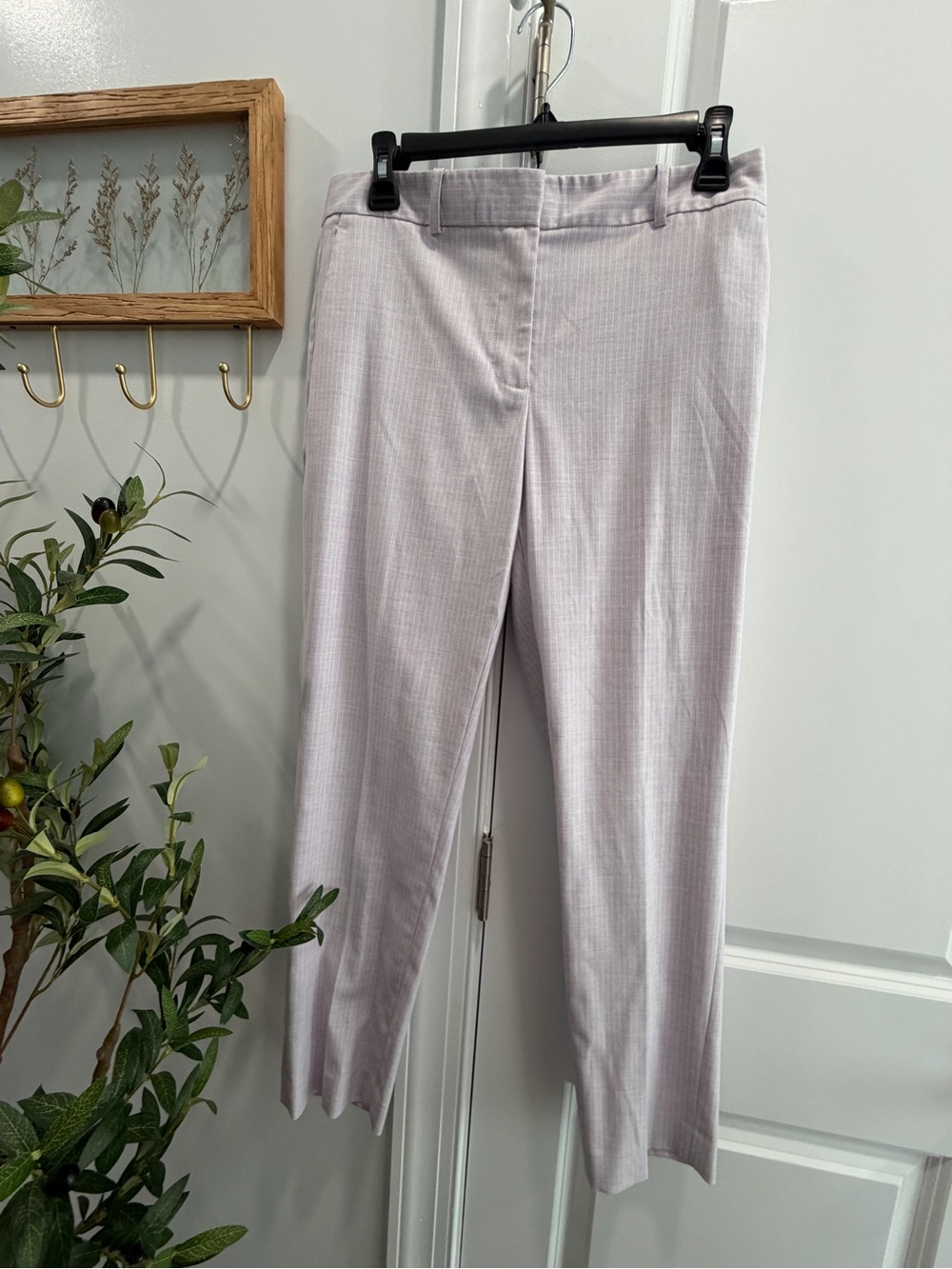 DKNY Light Lavender Straight-Leg Dress Pants